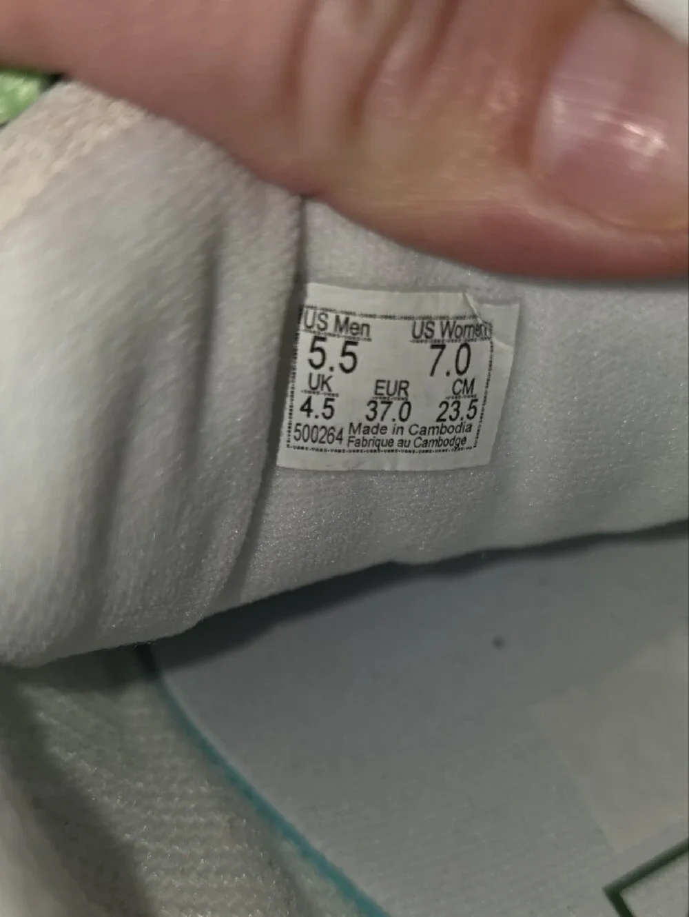 New Balance Kids White Sneakers with Green Accents